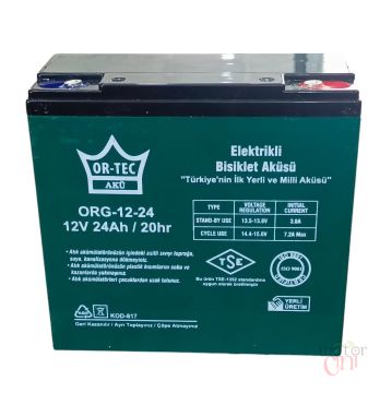 AKÜ 12V/24Ah ORTEC