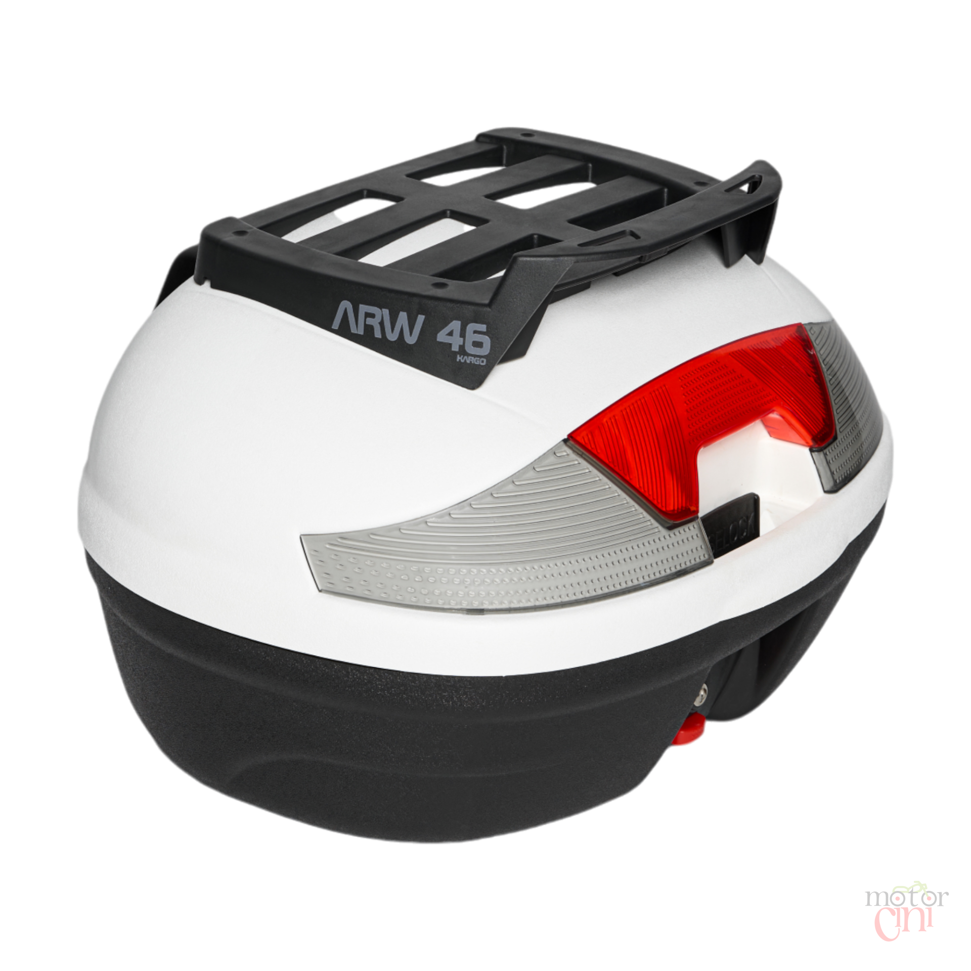 Arwic CV46 Kargo Motosiklet Çantası Beyaz Sırt dayamalı