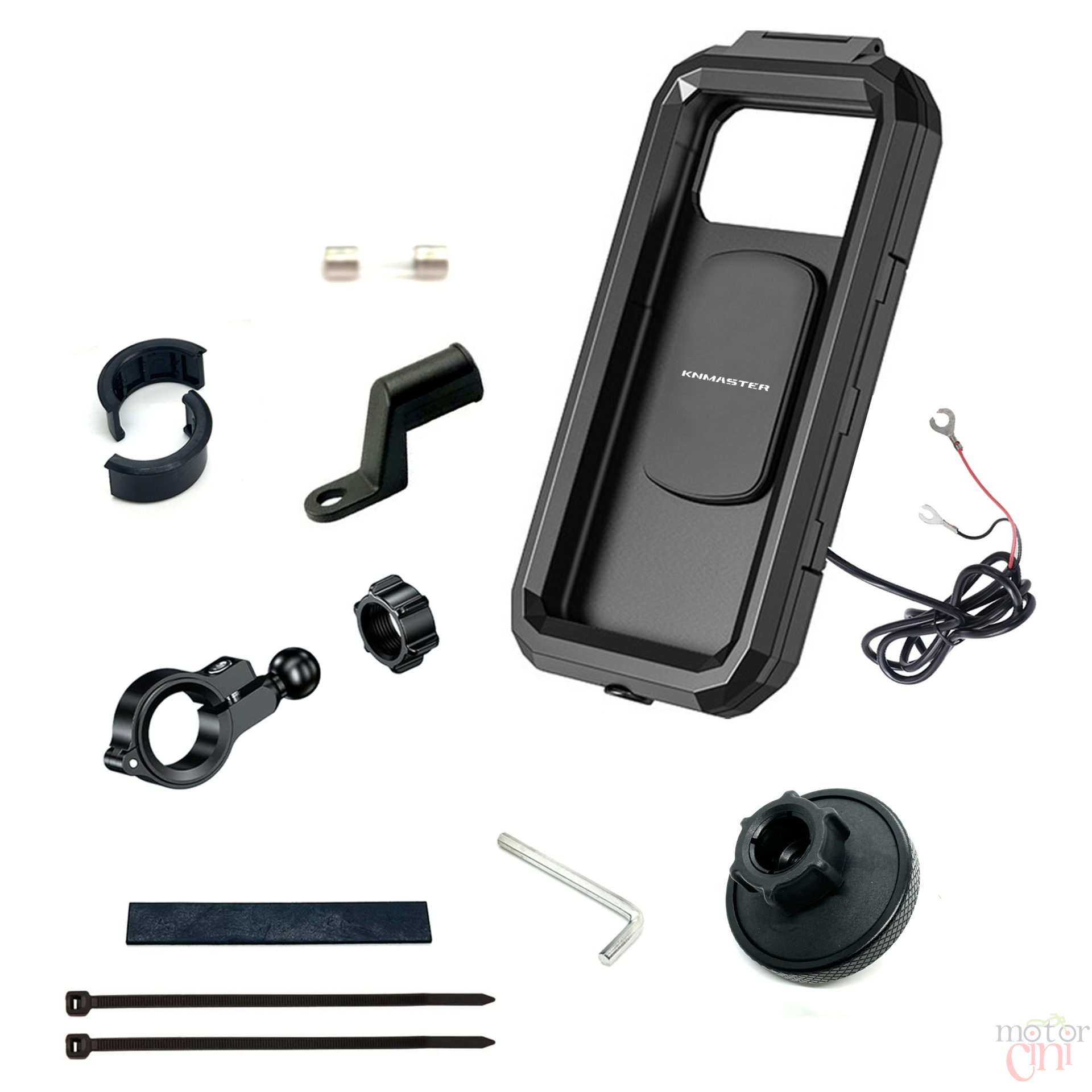 Knmaster TT-950WU Titreşim Engelleyici Usb’li Tüm Motosikletlere Uygun Telefon Tutucu