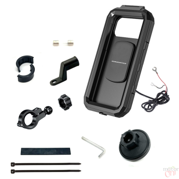 Knmaster TT-950WU Titreşim Engelleyici Usb’li Tüm Motosikletlere Uygun Telefon Tutucu